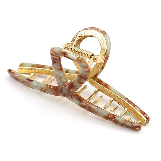 Large Claw Clips - Metal Hair Clips for Women - Gold Claw Clip for Thick Hair - Strong Hold Big Claw Clips for Women Girls - Bule