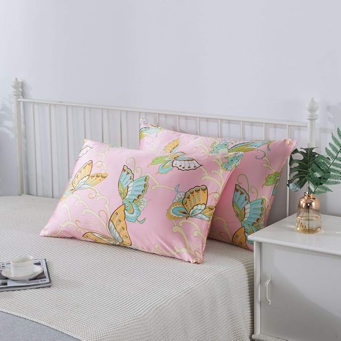 SLPBABY Silk Pillowcase for Hair and Skin with Hidden Zipper Print (King, Pattern32)