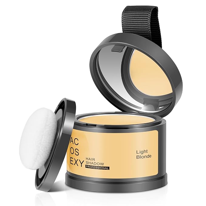 Root Touch Up Powder for Hair Coverage - Instantly Cover Gray, Thinning Hair, Hairline Shadows for Women's Eyebrows, Men's Beard Lines and Bald Spots (Light Blonde)
