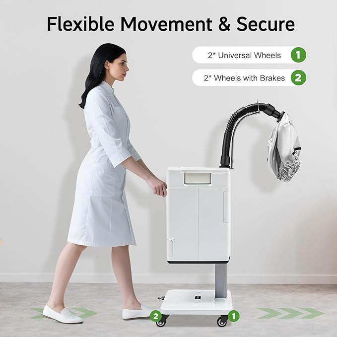 Nano Hair Steamer Machine Processor, Professional Hair Dryer, 500W Professional Hair Treatment Machine for Hair Drying, Heating, Perm Styling Salon SPA (500W Style2)