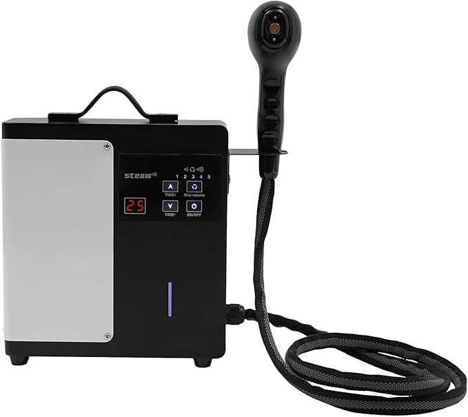 Professional Nano Hair Steamer, Hair Color Processor Steamer with Digital Screen, Adjustable Spray, Hair Coloring Hair Perm Dyeing Scalp Hairdressing Care Sprayer for Deep Conditioning
