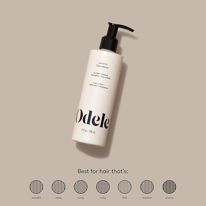 Odele Leave-In Conditioner, for Deep Moisture, Detangling, Frizz Control, Weightless Shine, and All Hairy Types & Textures, 32 FL Oz