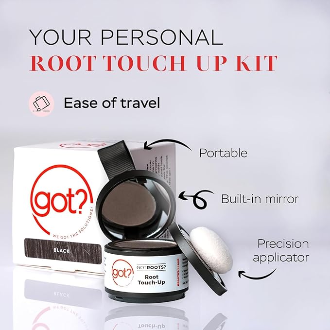 Got? Roots - Root Touch Up Hair Color, Brow, Beard, Hairline & Bald Spot Concealing Powder - Gray Root Coverage for Women & Men - 0.14 OZ Tub (Sandy Blonde, Pack of 2)