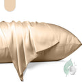 100% Mulberry Silk Pillowcase 2 Pack,King Size Silk Pillow Cases for Hair and Skin,Silky Smooth Bed Pillow Cover with Hidden Zipper,Natural Silk Pillow Case Set of 2 (Champagne, King 20X36)