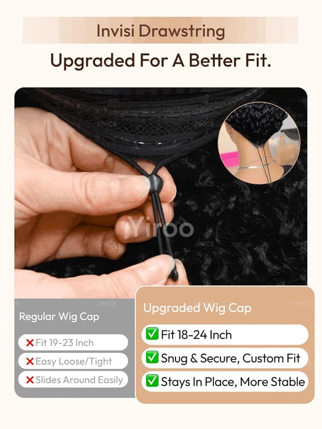 YIROO Chestnut Brown Ombre Yaki Straight 13x4 Pre Everything Frontal Glueless Wig Human Hair Pre Plucked Pre Cut,Bye bye Knots Wear and Go Drawstring Wigs Beginner Friendly 150% Density 22Inch