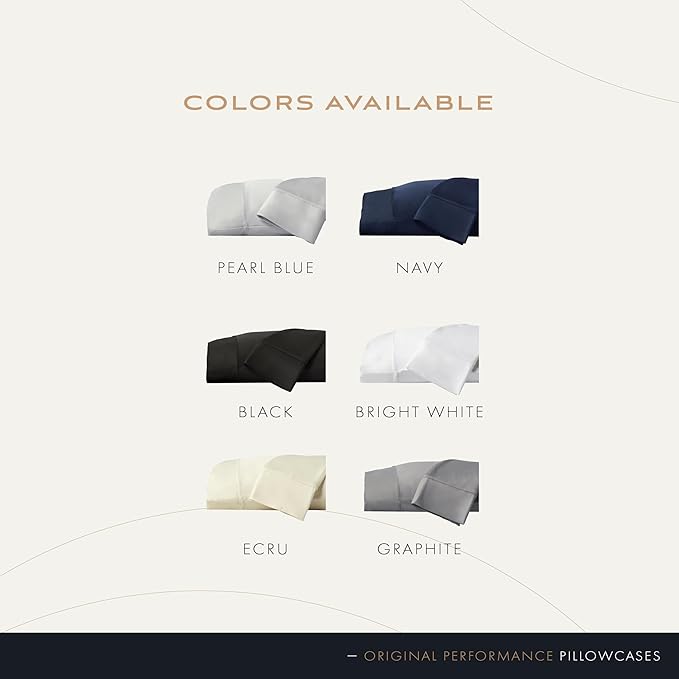 SHEEX Original Performance Cooling Pillowcases, Ultra-Soft Pillowcase Set, 2 Cooling Pillow Covers, Standard, Graphite