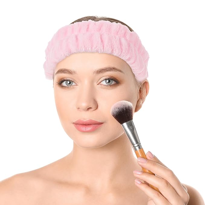 4pcs Spa Headbands for Women Adjustable Elastic Facial Hairbands Non-slip Makeup Wash Face Exercise Head Wraps Soft Hair Accessories