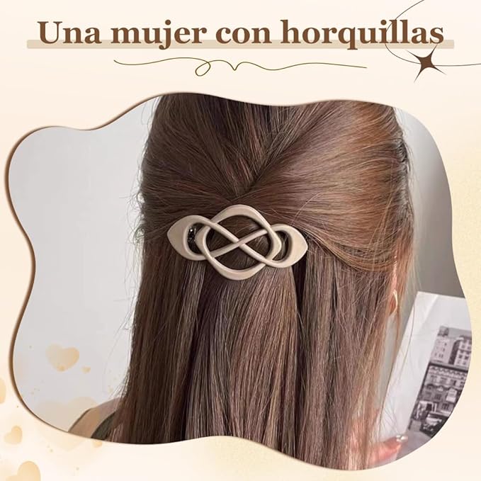4 Pack Vintage French Barrette Hair Clips, 2025 New Hair Accessories for Women, Strong Hold No Slip Styling (Style B)