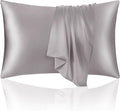 ECOSA Luxurious 30 Momme 100% Mulberry Silk Pillowcase (50x70cm) – 6A Grade Charmeuse Weave, Oeko-TEX® Certified – Frizz-Free Hair & Wrinkle-Free Skin (Grey)