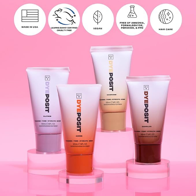Good Dye Young Color Depositing Mask, DYEposit Color Depositing Conditioner, Toning Treatment, Tone & Enhance Color-Treated Hair - Semi Permanent Hair Dye, Vegan and Cruelty-Free (Platinum) 4 fl oz