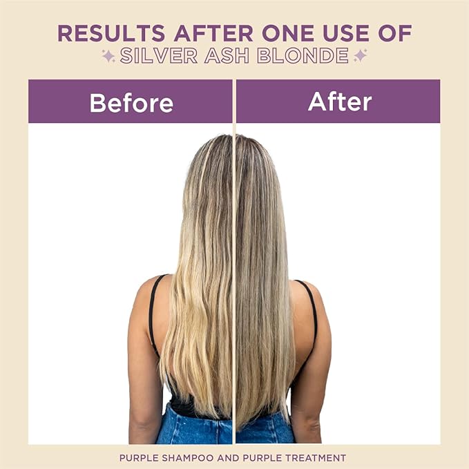 Silver Ash Blonde Hair Blue Toning Mask | Eliminates Brassiness | Neutralizes Yellow & Orange Tones | With Argan Oil Perfect Blonde (SILVER ASH BLONDE) 11.8 Fluid Ounce (350 ml)