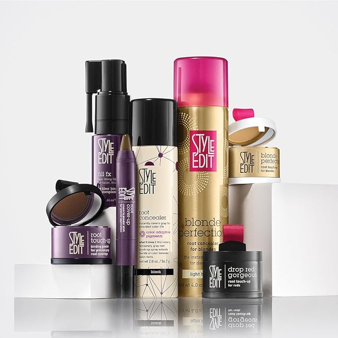 Style Edit Root Concealer Touch Up Spray (Multiple Colors Available) - Instantly Covers Greys And Roots - Professional Salon Quality Grays Cover Up Hair Products for Women Light Brown 2 Ounce PACK OF 4 PLUS 1 FREE (Total Of 5)