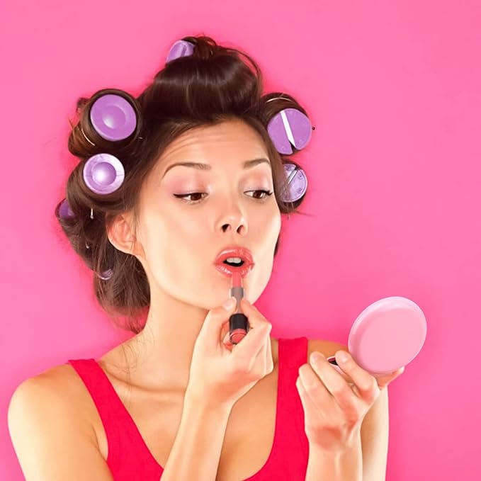 20 Pack Folding Travel Mirror Hair Brushes Round Folding Pocket Hair Brush Mini Hair Comb Compact Travel Size Hair Massage Combor Women and Girls (5Colors)