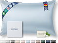 Premium Silk Pillowcase 100% Organic Mulberry Silk, 22 Momme, Grade 6A - Oeko-Tex Certified in Germany - Luxury for Hair & Skin, 1 Piece (King Size 20x36 Inches, Cloud Blue)