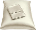 BLISSFORD Satin Pillowcase with Zipper, for Hair and Skin Care, Feels Soft and Cool Like a Silk Pillowcase, Satin Pillow Cases 2 Pack, Slik Pillow Cover, Ivory - Queen Size, Set of 2