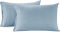 Lane Linen 100% Organic Cotton Pillow Cases Standard Size Set of 2 (20"x26") - Cotton Pillowcases Standard Size - Soft Yellow Pillow Cases Set of 2 - Standard Pillow Case Pack of 2 - French Blue