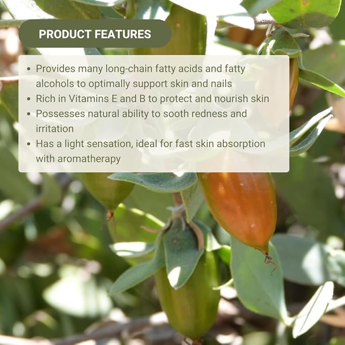 Jojoba Oil - Direct from EIR Oils' Farm in Israel - 100% Pure Carrier Oil for Hair, Face, and Skin - Hand-Picked, Cold-Pressed Carrier Oil (8oz)