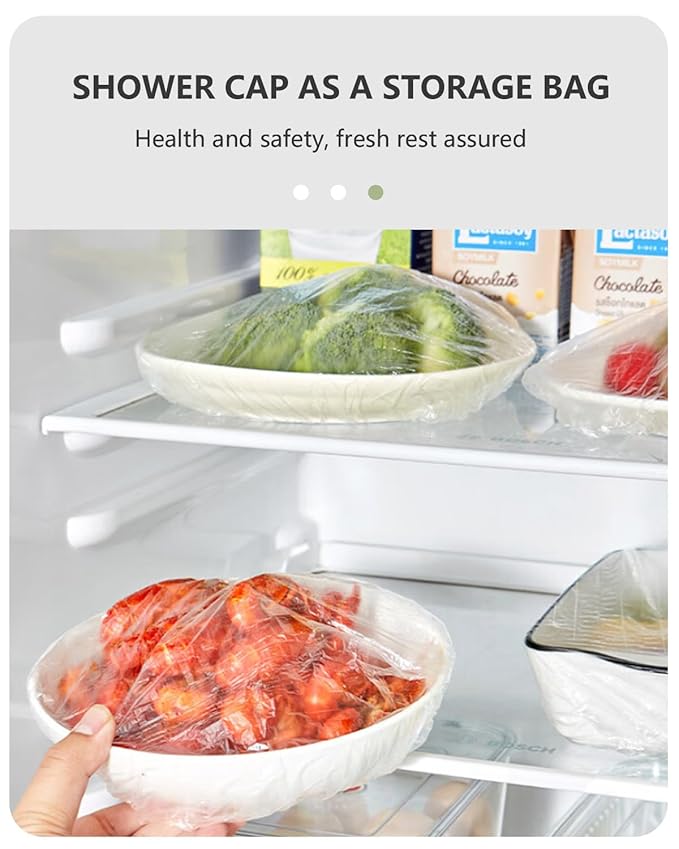 Years calm 50PS Disposable Shower Caps, Plastic Clear Shower Caps, lengthening and thickening Hair Caps for Hair dyeing assistance, Hotel and Hair Salon, Home Use, Portable Travel (Size 20.5"/52cm）