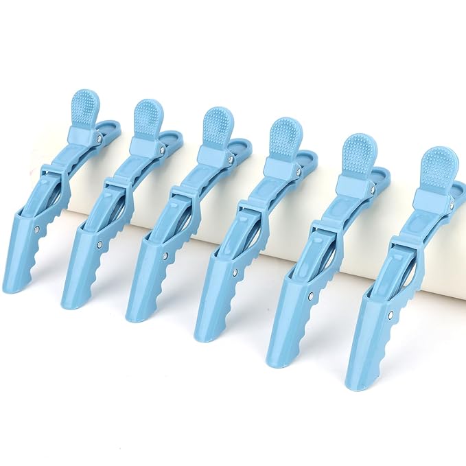 30 Pack Blue Alligator Hair Clips for Styling Sectioning Large Salon Pro Hair Clips for Barber Hair Coloring, Cutting, Sectioning Big Gator Clips Hair Styling Accessories for Women Men