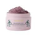 SHAZ & KIKS Balancing Clay Scrub Shampoo | Gently Exfoliate, Clarify & Detoxify Scalp | Reduce Hair Shedding & Product Buildup | Indian Clay and Hibiscus | Color-Safe, Sulfate-Free, Natural | 230ml