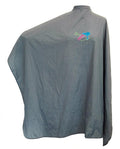 CHARLENE Professional Cutting Cape for Salon Hair Styling, Barber Haircut, Coloring, Skincare, Makeup (DS Logo, Gray)
