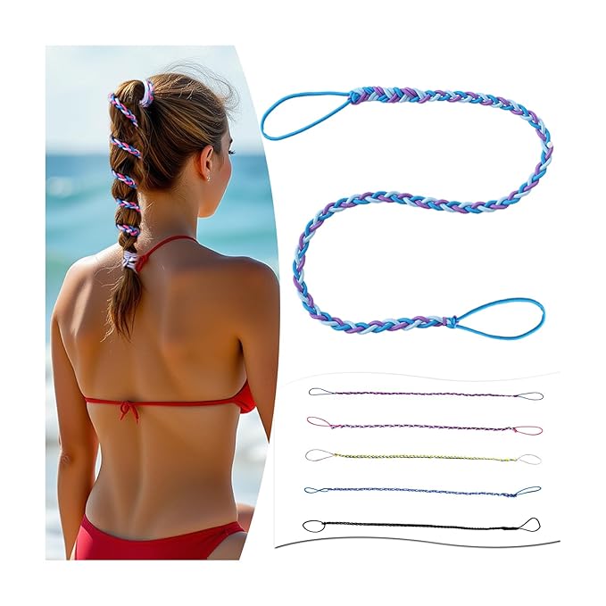 Hair Ties for Women Pony Tails Elastic Hair Tie for Gym Braidedb Spiral Hairs Ties for Swimming Sports