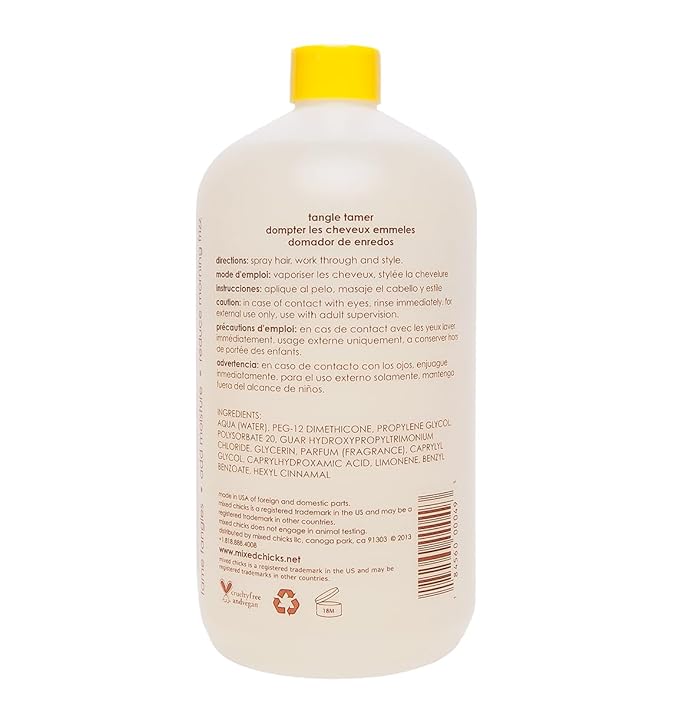 Mixed Chicks Kids Tangle Tamer - Light and Moisturizing Styling Formula for Frizz-free Curls, 33 fl.oz.