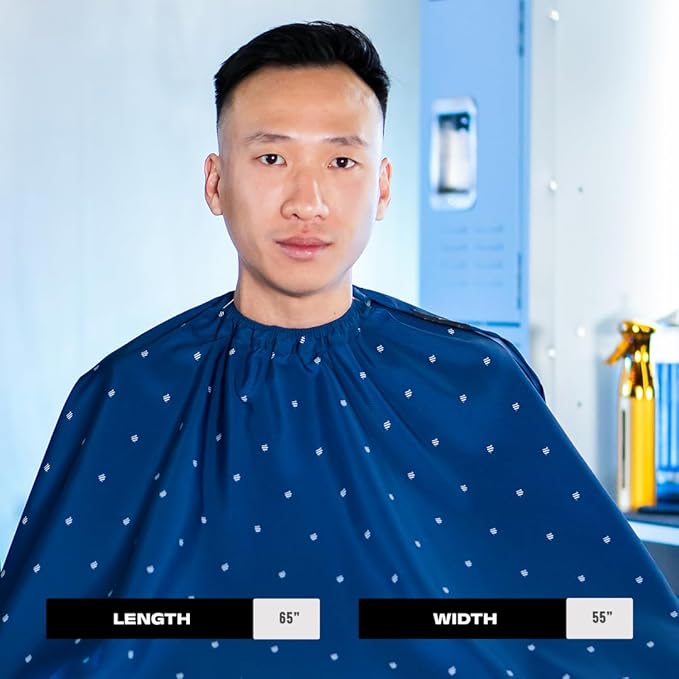 Barber Strong The Barber Cape Haircut Cover for Men, Hair Repelling and Static-Reducing Material, Water Resistant Fabric