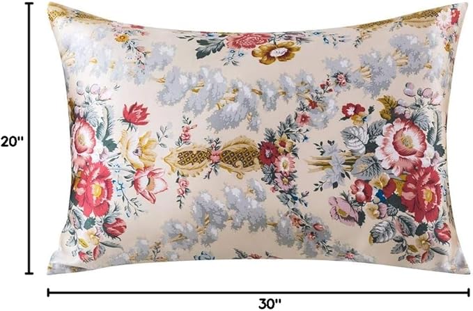 SLPBABY Silk Pillowcase for Hair and Skin with Hidden Zipper Print (Queen, Pattern31)