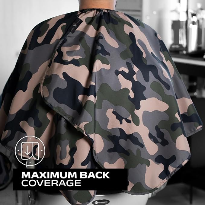 Barber Strong The Barber Cape Haircut Cover for Men, Hair Repelling and Static-Reducing Material, Water Resistant Fabric