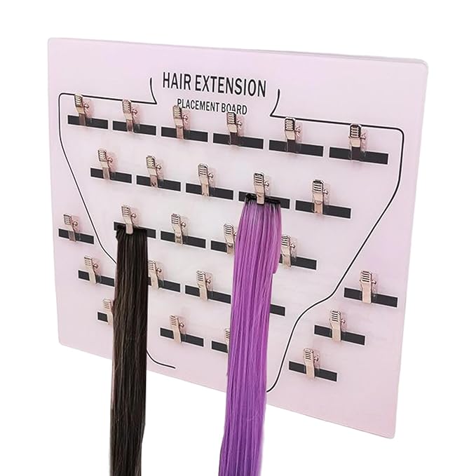 Extension Holder - Wig Sectioning Display Plates, Secure Clip Design, Clip-In Wig Grafting Plate, Time Saving Acrylic Hair Separator Board | Professional Grafting Plate for Hairpieces Home Salon Appl