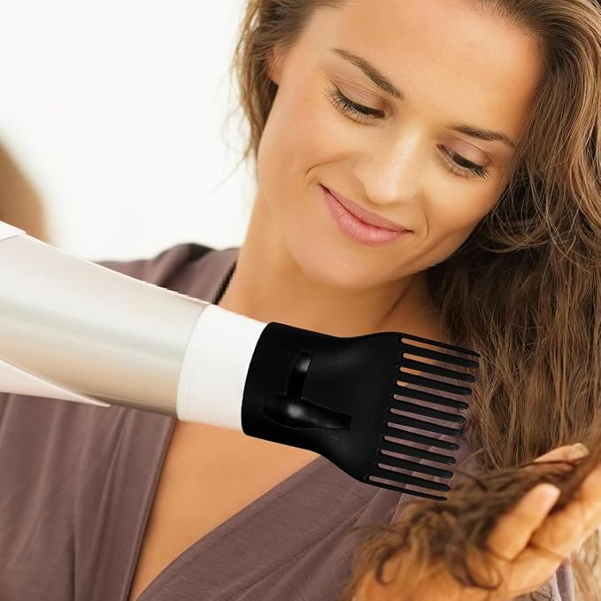 Universal Hair Dryer Nozzle Set 3 Pieces Including Concentrator Nozzle Diffuser Attachment and Styling Comb for Home and Travel Hair Styling 5.12X5.12X3.54 Inches