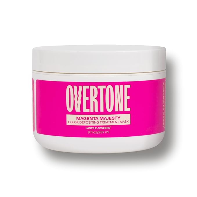 oVertone Color Depositing Conditioner - 8 oz Semi Permanent Hair Color with Shea Butter & Coconut Oil - Vegan, Cruelty-Free - Extreme Magenta