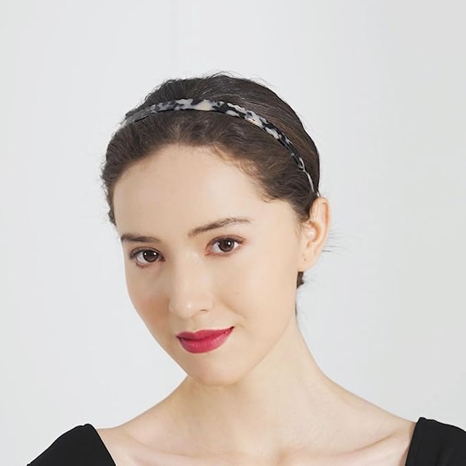 Headband Designed for Eyewear,Flex No Pressure Comfortable Hair Band Fashion Acetate Headbands for Womens Sisters Girls Gifts-Amber
