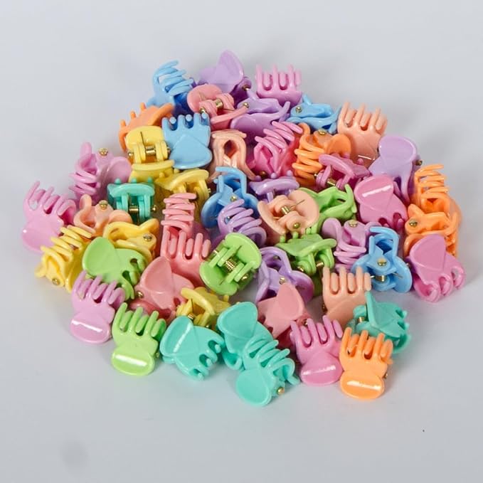 50 PCS Mini Hair Claw Clips， Bangs Strong Grip Multifunction Clamp Clips. (Macaron)