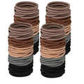 Multi-color Hair Ties Hair Elastics Rubber Bands No Damage for Thick and Curly Hair Long-Lasting Braids Ponytails Holders All Hair Types Pain-Free Hair Accessories for Women or Men 50 PCS 4MM