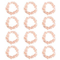 12Pcs Satin Hair Ties, Blush Silk Hair Scrunchies Skinny Hair Ties Ponytail Holder Pink Accessories Gift for Women Girls