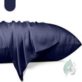100% Mulberry Silk Pillowcase 2 Pack,Standard Size Silk Pillow Cases for Hair and Skin,Silky Smooth Bed Pillow Cover with Hidden Zipper,Natural Silk Pillow Case Set of 2 (Navy Blue, Standard 20X26)