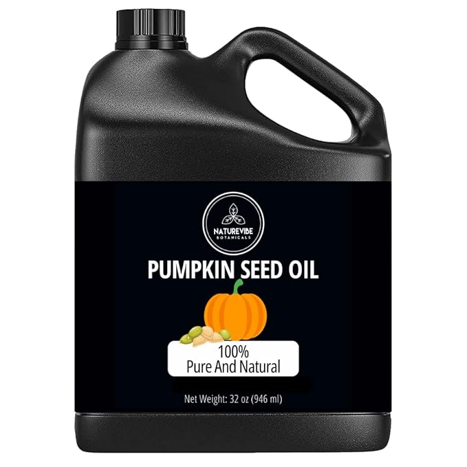 Naturevibe Botanicals Pumpkin Seed Oil 32 Ounces | 100% Pure and Natural | Great for Skin Care and Hair Care