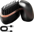 Mini Hair Straightener, Rechargeable Hair Straightener Brush Portable, Fast Heating Hot Comb 3-Speed Temperature Control with Anti Scald Shell for Daily Use