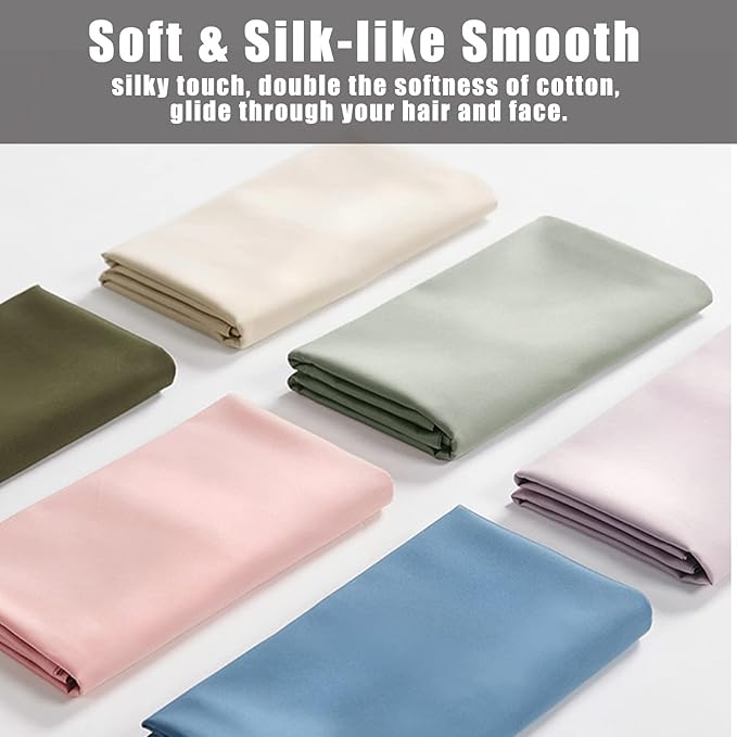 TELUS Pillow Cases King Size 2 Pack, Bamboo Rayon Cooling Pillowcases with Envelope Closure, Cool Breathable Pillow Case for Hot Sleepers & Night Sweats, 20x40 inch, Sliver Grey