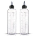 Cosywell Applicator Bottle for Hair Dye 8.5oz 2 Pack With Graduated Scale, Twist-On Top Tip Cap, Empty Plastic Color Oil Squeeze Bottles