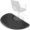 Saloniture 3 ft. x 4 ft. Salon & Barber Shop Chair Anti-Fatigue Mat - Black Semi Circle - 1 in. Thick