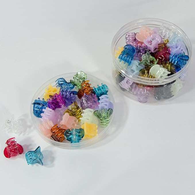 70 PCS Mini Hair Claw Clips， Bangs Strong Grip Multifunction Clamp Clips. (Multi-colored)