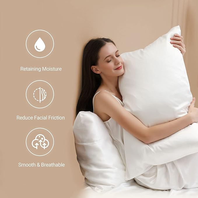 ZIMASILK 22 Momme Silk Pillowcase for Hair and Skin - 100% Pure Mulberry Silk with Hidden Zipper, Grade 6A Luxury Pillow Case for Women, Soft & Durable, Gift Box (King 20"x36" Light Grey)