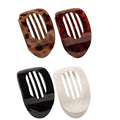 Dodorado Flat Hair Clips,Suerteyay/Hailoyearn Simple Refined Hair Clip, Sturdy Keep No Slip Large Claw Clips,Volume Flat Top Round Clip for Thick or Thin Hair (4p)