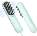 Cordless Hair Straightener Brush - Webeauty Portable On-The-Go Straightener for Women | USB Rechargeable, Fast Heating, 200M Negative Ions, 6400mAh, Perfect for Daily Commute & Short Trips (Ice Blue)