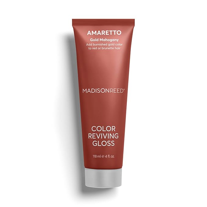 Madison Reed Color Reviving Gloss, Amaretto - Bronze, Semi-Permanent Hair Dye, Enhances Hair Color & Corrects Tone, Adds Brilliant Shine, Keratin & Argan Oil, 4 Fl Oz (118 mL)