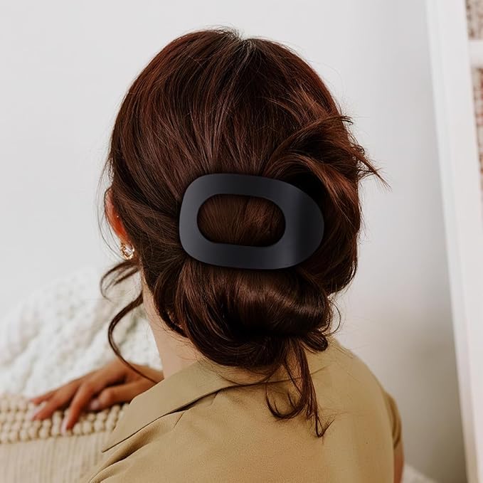 4 PCS Hair Clips Flat claw clips for women,Non Slip Hair Claw Clips for thick hair and thin hair, French ergonomic hair accessories Set