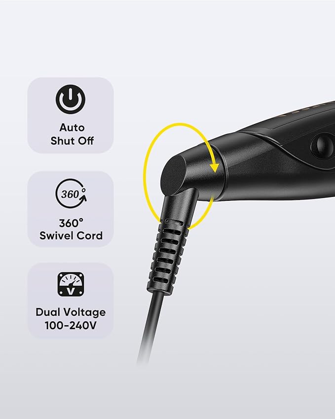 VANESSA PRO Flat Iron Hair Straightener, 100% Pure Titanium Flat Iron for One Pass to Achieve a Sleek Look, Curls Beautifully & Straightens Well - 1 inch